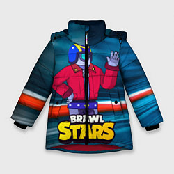 Куртка зимняя для девочки STU СТУ Brawl Stars, цвет: 3D-красный