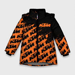 Куртка зимняя для девочки KTM КТМ, цвет: 3D-светло-серый