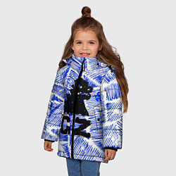 Куртка зимняя для девочки Годзилла, цвет: 3D-черный — фото 2