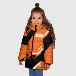Куртка зимняя для девочки KTM КТМ SPORT, цвет: 3D-светло-серый — фото 2