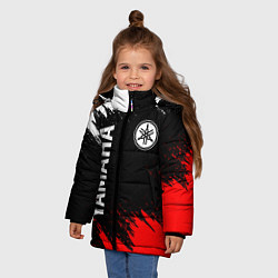 Куртка зимняя для девочки YAMAHA ЯМАХА, цвет: 3D-светло-серый — фото 2