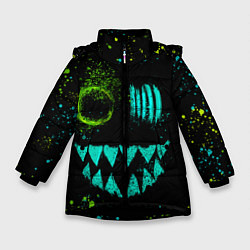Куртка зимняя для девочки Монстр, цвет: 3D-черный