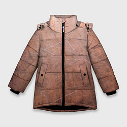 Куртка зимняя для девочки ЛАТУНЬ, цвет: 3D-черный
