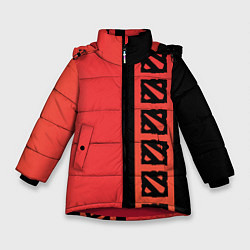 Куртка зимняя для девочки Dota 2, цвет: 3D-красный