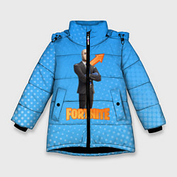 Куртка зимняя для девочки Fortnite - Stonks, цвет: 3D-черный