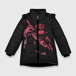 Куртка зимняя для девочки Начало пути Блич, цвет: 3D-черный