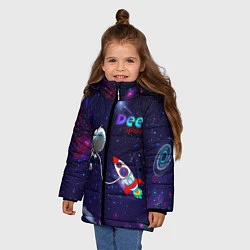 Куртка зимняя для девочки Deep Space Cartoon, цвет: 3D-черный — фото 2