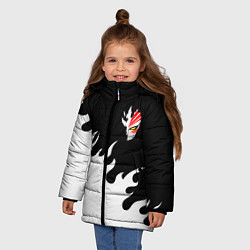 Куртка зимняя для девочки BLEACH FIRE БЛИЧ ОГОНЬ, цвет: 3D-черный — фото 2