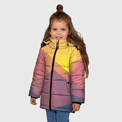 Куртка зимняя для девочки Векторный Египед, цвет: 3D-черный — фото 2