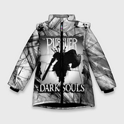 Куртка зимняя для девочки DARK SOULS ТЁМНЫЙ МИР, цвет: 3D-черный