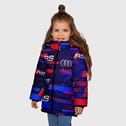 Куртка зимняя для девочки AUDI RS SPORT АУДИ РС СПОРТ, цвет: 3D-черный — фото 2