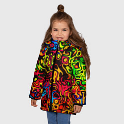 Куртка зимняя для девочки LIQUID, цвет: 3D-черный — фото 2