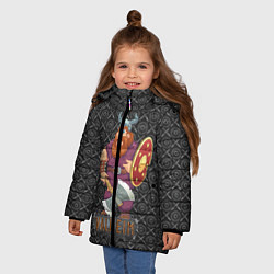 Куртка зимняя для девочки Valheim Викинг, цвет: 3D-черный — фото 2