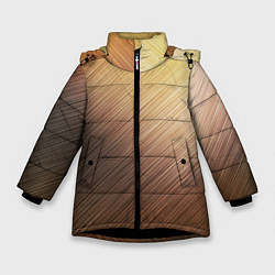 Куртка зимняя для девочки Texture Sun Glare, цвет: 3D-черный