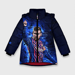 Куртка зимняя для девочки Lionel Messi Barcelona 10, цвет: 3D-красный