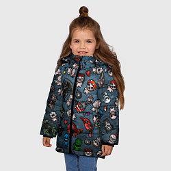 Куртка зимняя для девочки Узор Исаака, цвет: 3D-красный — фото 2