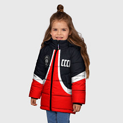 Куртка зимняя для девочки СССР ГАГАРИН, цвет: 3D-светло-серый — фото 2
