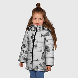 Куртка зимняя для девочки Медузы, цвет: 3D-черный — фото 2