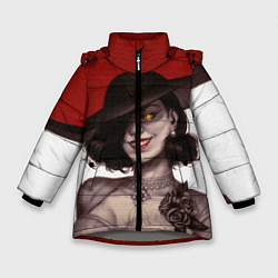 Куртка зимняя для девочки Леди Димитреску из Резидента, цвет: 3D-светло-серый