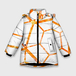 Куртка зимняя для девочки Hexagon, цвет: 3D-черный