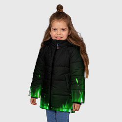 Куртка зимняя для девочки Зеленый огонь, цвет: 3D-светло-серый — фото 2