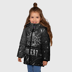 Куртка зимняя для девочки Stalker 2 Death, цвет: 3D-светло-серый — фото 2