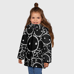 Куртка зимняя для девочки Smile Texture, цвет: 3D-черный — фото 2