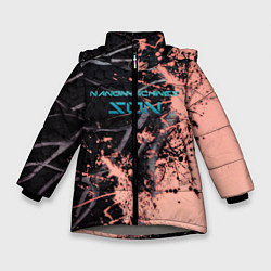 Куртка зимняя для девочки MGR - Nanomachines Son, цвет: 3D-светло-серый