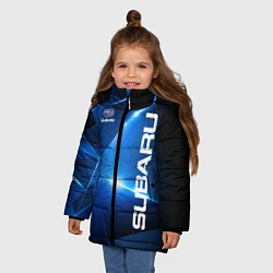 Куртка зимняя для девочки Subaru, цвет: 3D-черный — фото 2