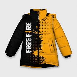 Куртка зимняя для девочки Free Fire ? Фри Фаер, цвет: 3D-черный