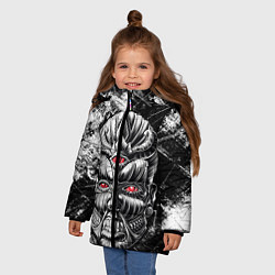 Куртка зимняя для девочки Атака титанов: титан, цвет: 3D-черный — фото 2