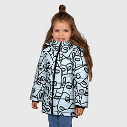 Куртка зимняя для девочки Among us mem, цвет: 3D-черный — фото 2