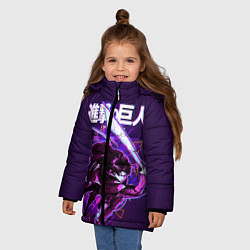 Куртка зимняя для девочки Капитан Леви Атака титанов, цвет: 3D-светло-серый — фото 2