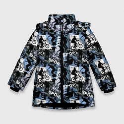 Куртка зимняя для девочки SPORT, цвет: 3D-черный