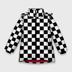 Куртка зимняя для девочки Шахматист, цвет: 3D-красный