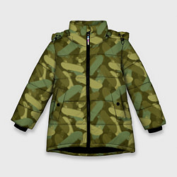 Куртка зимняя для девочки Скейтборды, цвет: 3D-черный