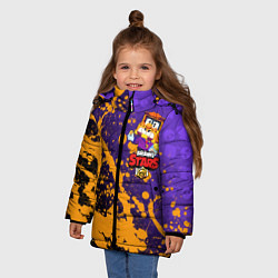 Куртка зимняя для девочки Грифф Griff, цвет: 3D-черный — фото 2