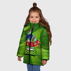 Куртка зимняя для девочки Базз Buzz Brawl Stars Green, цвет: 3D-черный — фото 2