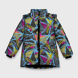 Куртка зимняя для девочки BASKETBALL, цвет: 3D-черный