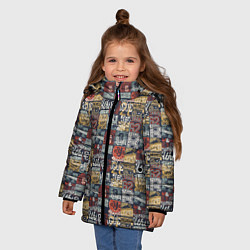 Куртка зимняя для девочки Легкоатлет, цвет: 3D-красный — фото 2