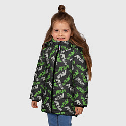 Куртка зимняя для девочки RUN, цвет: 3D-светло-серый — фото 2