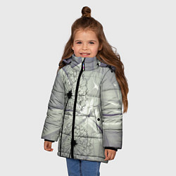 Куртка зимняя для девочки Одуванчики, цвет: 3D-черный — фото 2
