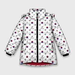 Куртка зимняя для девочки Taekwondo, цвет: 3D-красный