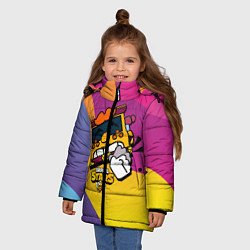 Куртка зимняя для девочки Грифф Griff Brawl Stars, цвет: 3D-светло-серый — фото 2