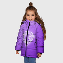 Куртка зимняя для девочки 50 Shades Of Skaters violet, цвет: 3D-черный — фото 2