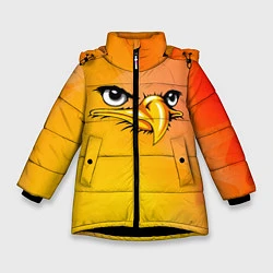 Куртка зимняя для девочки Орёл 3d, цвет: 3D-черный