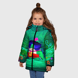 Куртка зимняя для девочки Базз Buzz Brawl Stars, цвет: 3D-светло-серый — фото 2