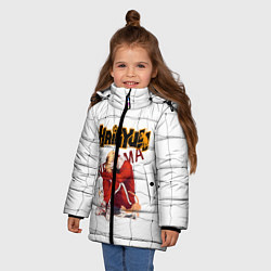 Куртка зимняя для девочки Кенма Козуме, цвет: 3D-черный — фото 2