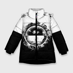 Куртка зимняя для девочки Black and White, цвет: 3D-черный