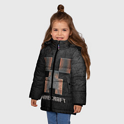 Куртка зимняя для девочки MINECRAFT TEXTURE IRON, цвет: 3D-красный — фото 2